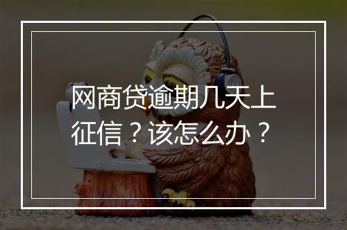 网商贷逾期几天上征信？该怎么办？