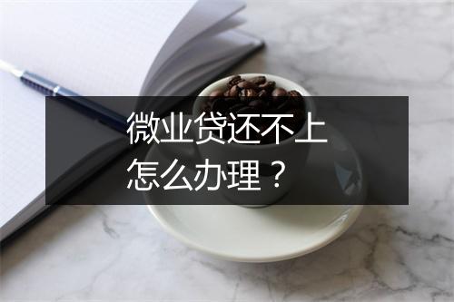 微业贷还不上怎么办理？