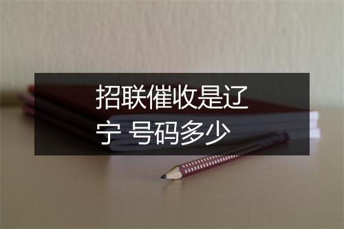 招联催收是辽宁 号码多少