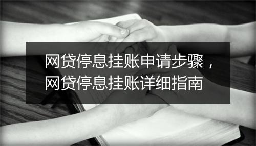 网贷停息挂账申请步骤，网贷停息挂账详细指南