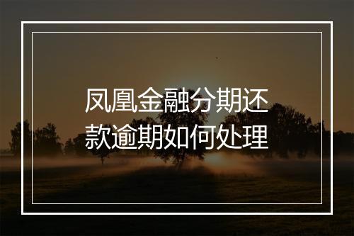 凤凰金融分期还款逾期如何处理