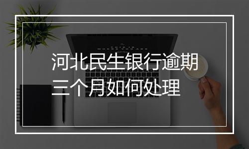 河北民生银行逾期三个月如何处理