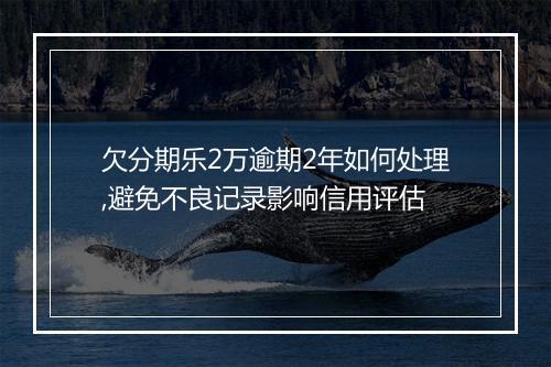 欠分期乐2万逾期2年如何处理,避免不良记录影响信用评估