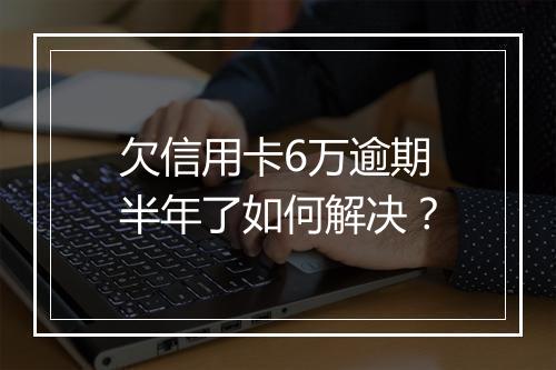 欠信用卡6万逾期半年了如何解决？