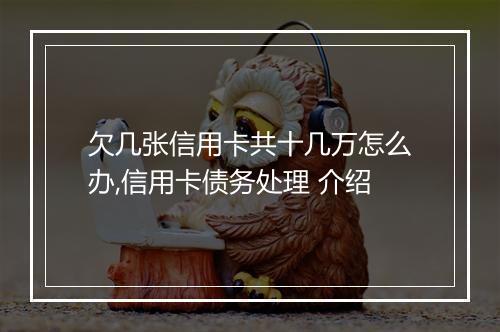 欠几张信用卡共十几万怎么办,信用卡债务处理 介绍