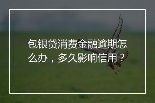 包银贷消费金融逾期怎么办，多久影响信用？