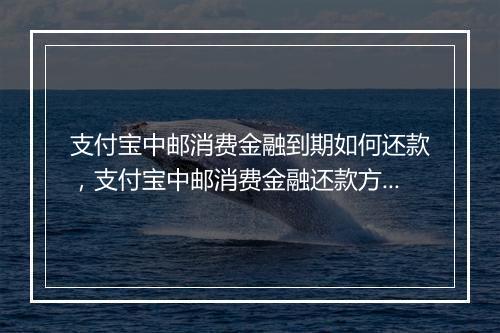 支付宝中邮消费金融到期如何还款，支付宝中邮消费金融还款方式解析
