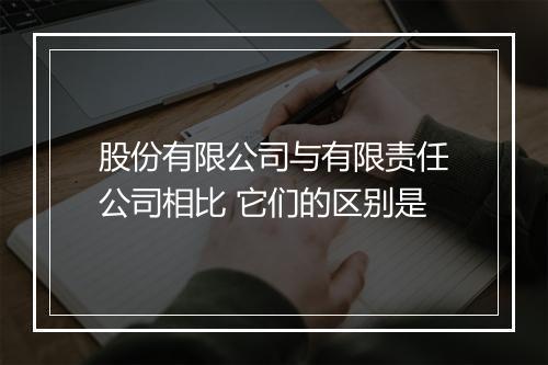 股份有限公司与有限责任公司相比 它们的区别是