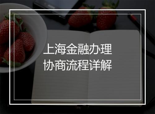 上海金融办理协商流程详解