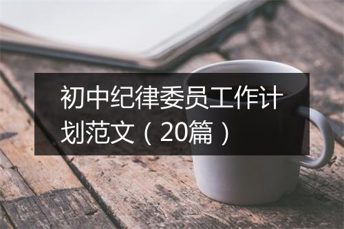 初中纪律委员工作计划范文（20篇）