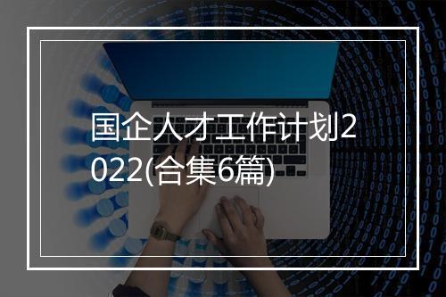 国企人才工作计划2022(合集6篇)