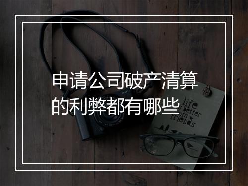 申请公司破产清算的利弊都有哪些