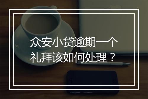 众安小贷逾期一个礼拜该如何处理？