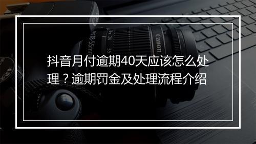 抖音月付逾期40天应该怎么处理？逾期罚金及处理流程介绍