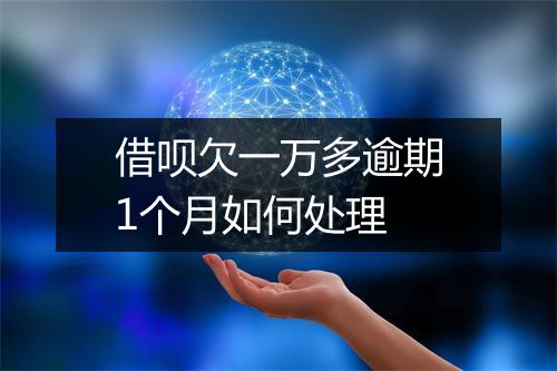 借呗欠一万多逾期1个月如何处理
