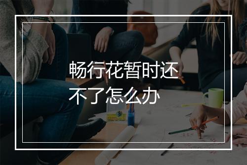 畅行花暂时还不了怎么办