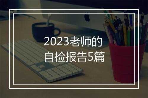 2023老师的自检报告5篇