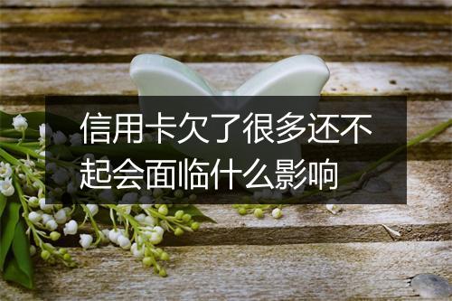 信用卡欠了很多还不起会面临什么影响