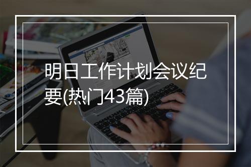 明日工作计划会议纪要(热门43篇)