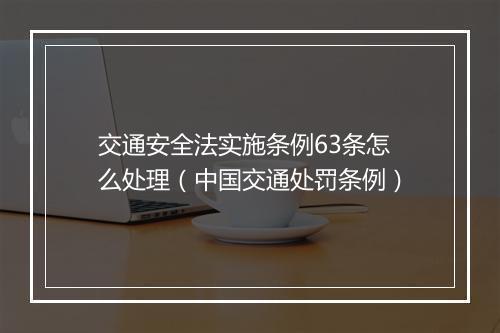 交通安全法实施条例63条怎么处理（中国交通处罚条例）