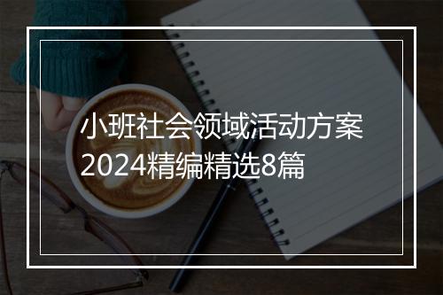 小班社会领域活动方案2024精编精选8篇