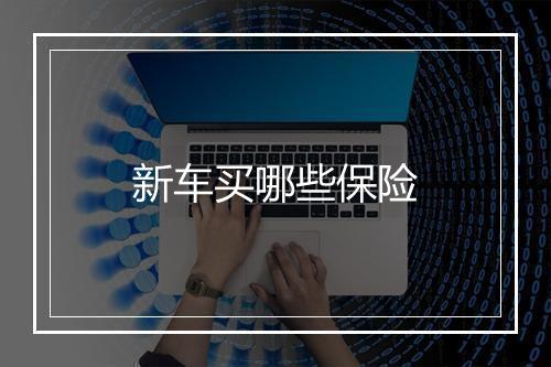 新车买哪些保险