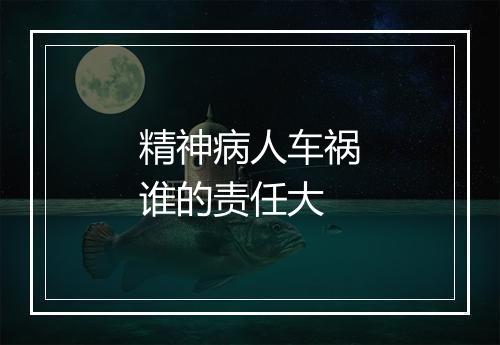 精神病人车祸谁的责任大