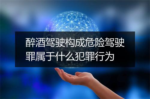 醉酒驾驶构成危险驾驶罪属于什么犯罪行为