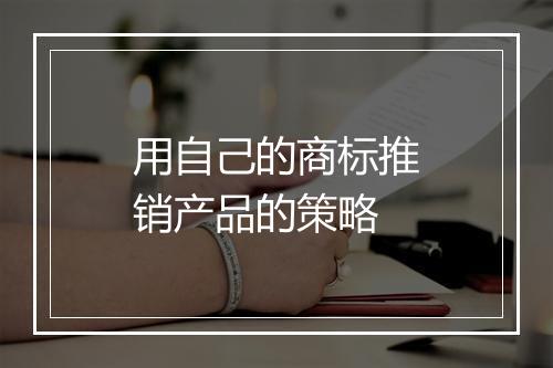 用自己的商标推销产品的策略