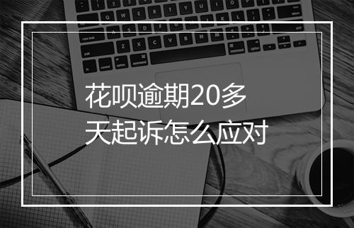 花呗逾期20多天起诉怎么应对