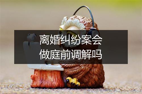 离婚纠纷案会做庭前调解吗