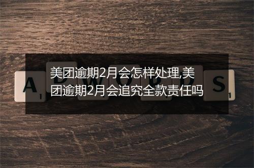 美团逾期2月会怎样处理,美团逾期2月会追究全款责任吗