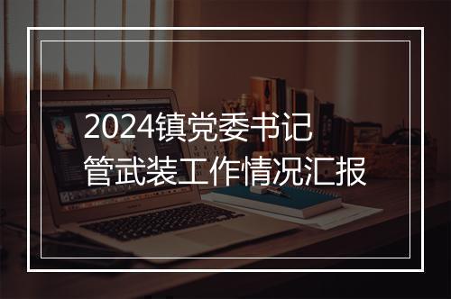 2024镇党委书记管武装工作情况汇报