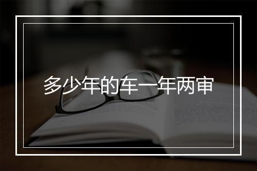 多少年的车一年两审