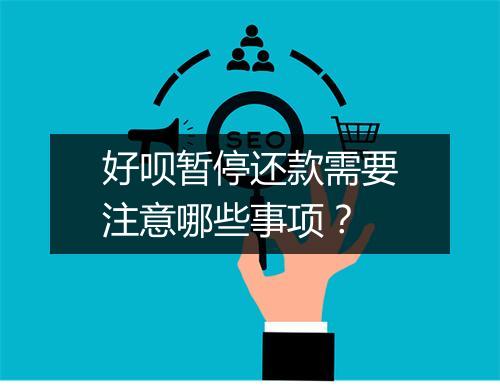 好呗暂停还款需要注意哪些事项？