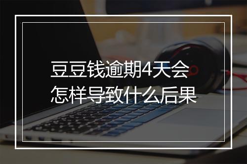 豆豆钱逾期4天会怎样导致什么后果