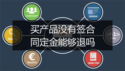 买产品没有签合同定金能够退吗