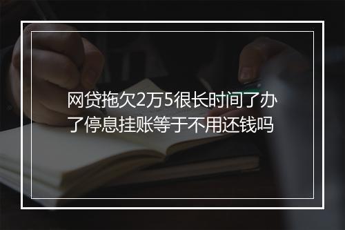 网贷拖欠2万5很长时间了办了停息挂账等于不用还钱吗