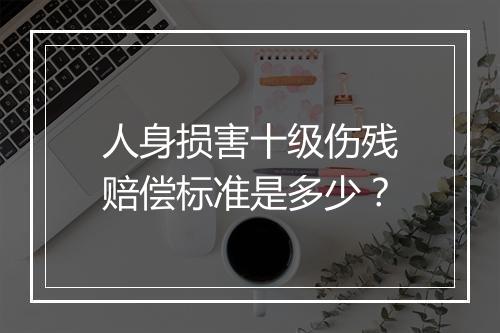 人身损害十级伤残赔偿标准是多少？