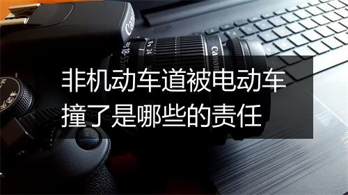 非机动车道被电动车撞了是哪些的责任