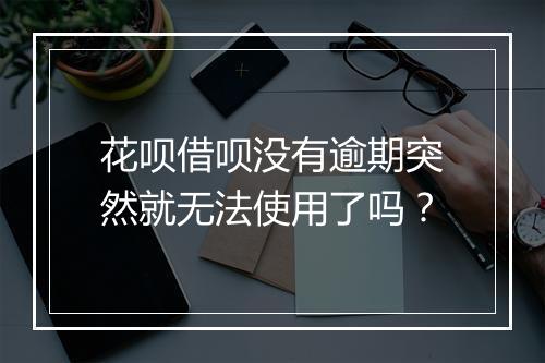花呗借呗没有逾期突然就无法使用了吗？