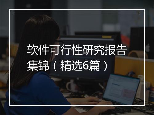 软件可行性研究报告集锦（精选6篇）