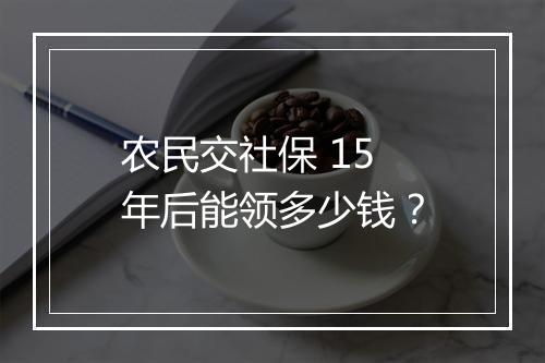 农民交社保 15 年后能领多少钱？