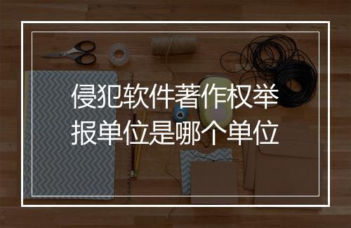 侵犯软件著作权举报单位是哪个单位
