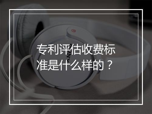 专利评估收费标准是什么样的？