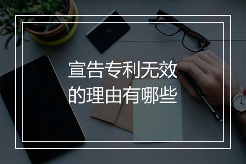 宣告专利无效的理由有哪些