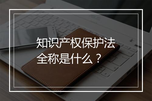 知识产权保护法全称是什么？