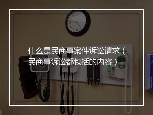 什么是民商事案件诉讼请求（民商事诉讼都包括的内容）