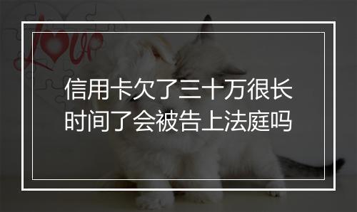 信用卡欠了三十万很长时间了会被告上法庭吗