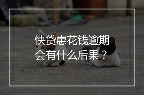 快贷惠花钱逾期会有什么后果？